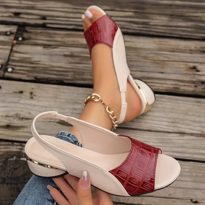 Sophia Leren Sandalen