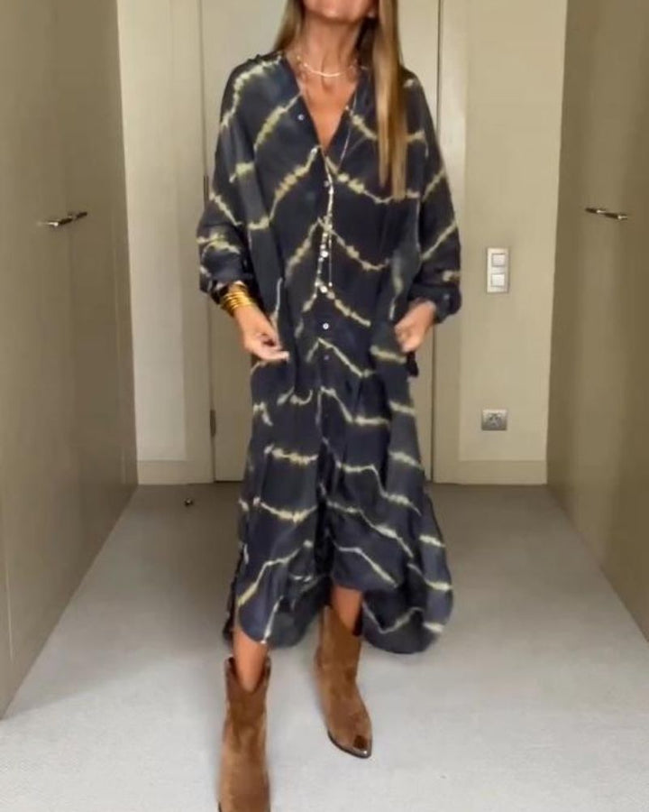 Romee - gestreepte jurk met lange mouwen