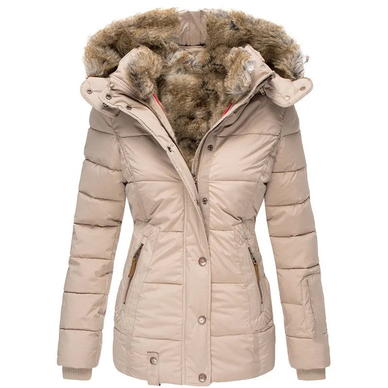 AUDREY | Warme Winterjas Met Bontvoering