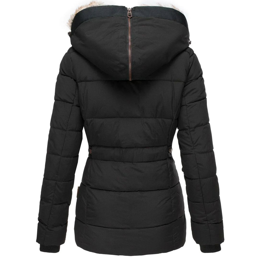 AUDREY | Warme Winterjas Met Bontvoering