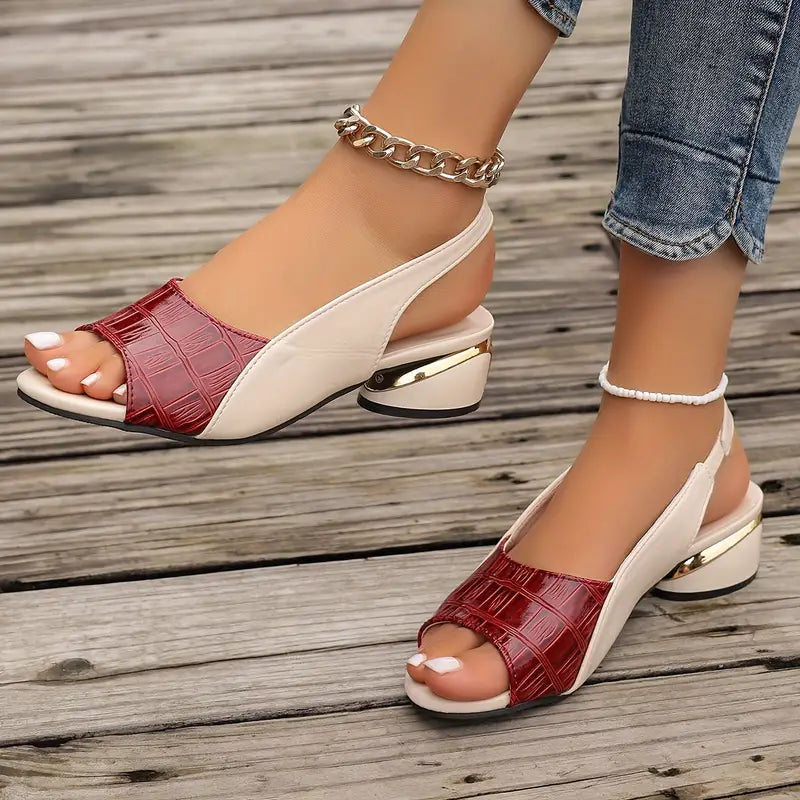 Sophia Leren Sandalen