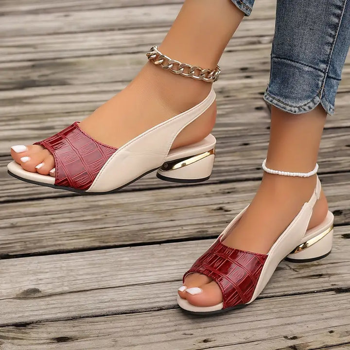 Sophia Leren Sandalen