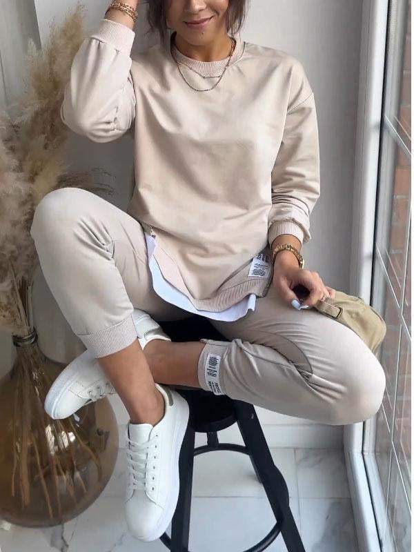 Evy - Comfortabel Sweatshirt en Broek Set voor Vrouwen
