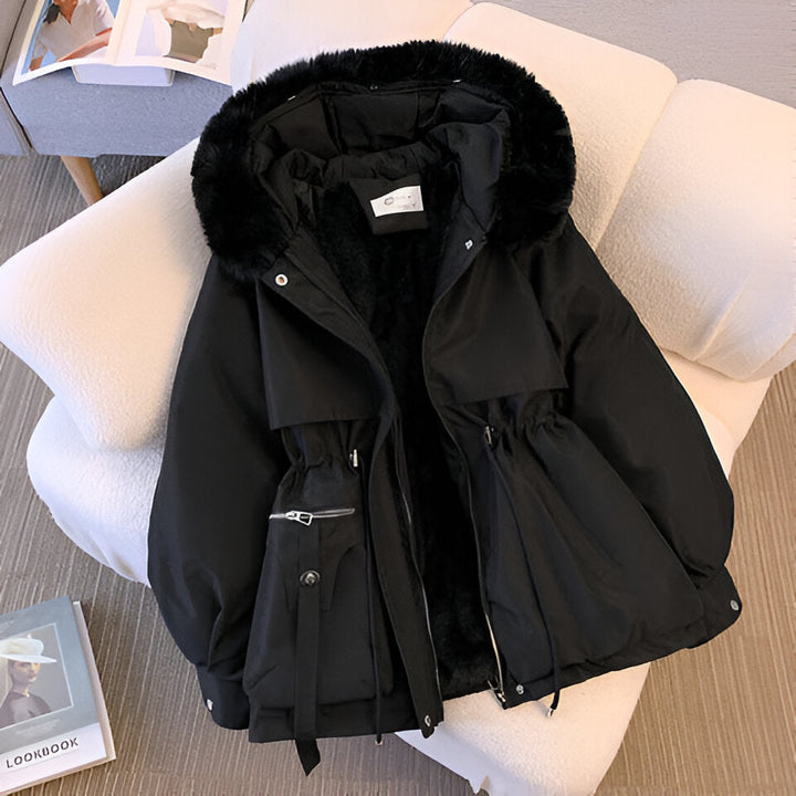 Kimberly | Stylische Winterjacke mit Fellkapuze