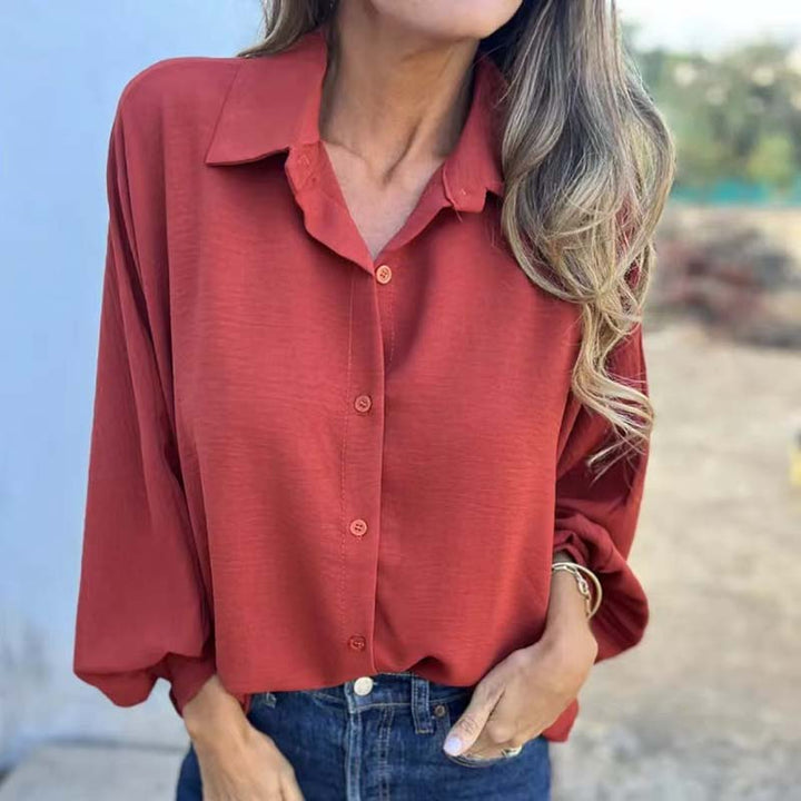 Clara | Chique blouse met fluwelen afwerking