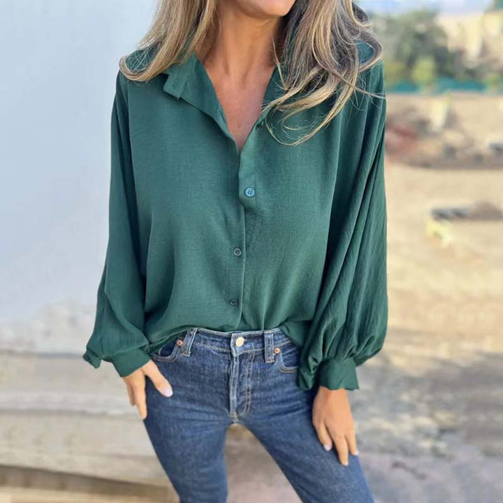 Clara | Chique blouse met fluwelen afwerking