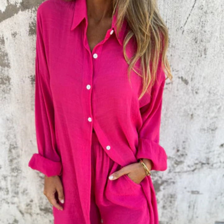 Isabelle - long sleeve shirt and shorts set